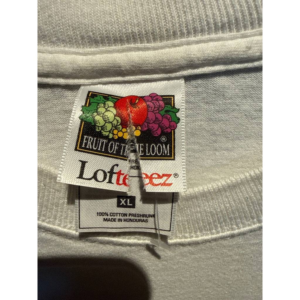 Vintage Prince Hit and Run 2001 Tour T-Shirt White Fruit of the Loom Lofteez XL