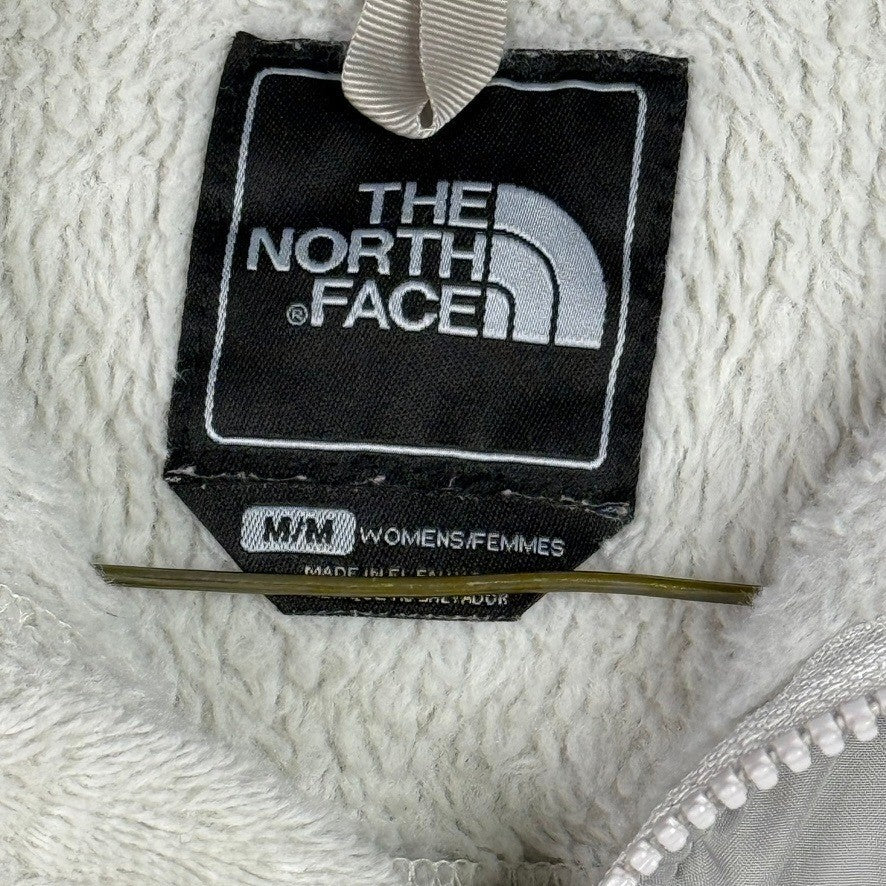 The North Face Fleece Jacket Women's M Gray Full Zip Pockets Casual Outerwear
