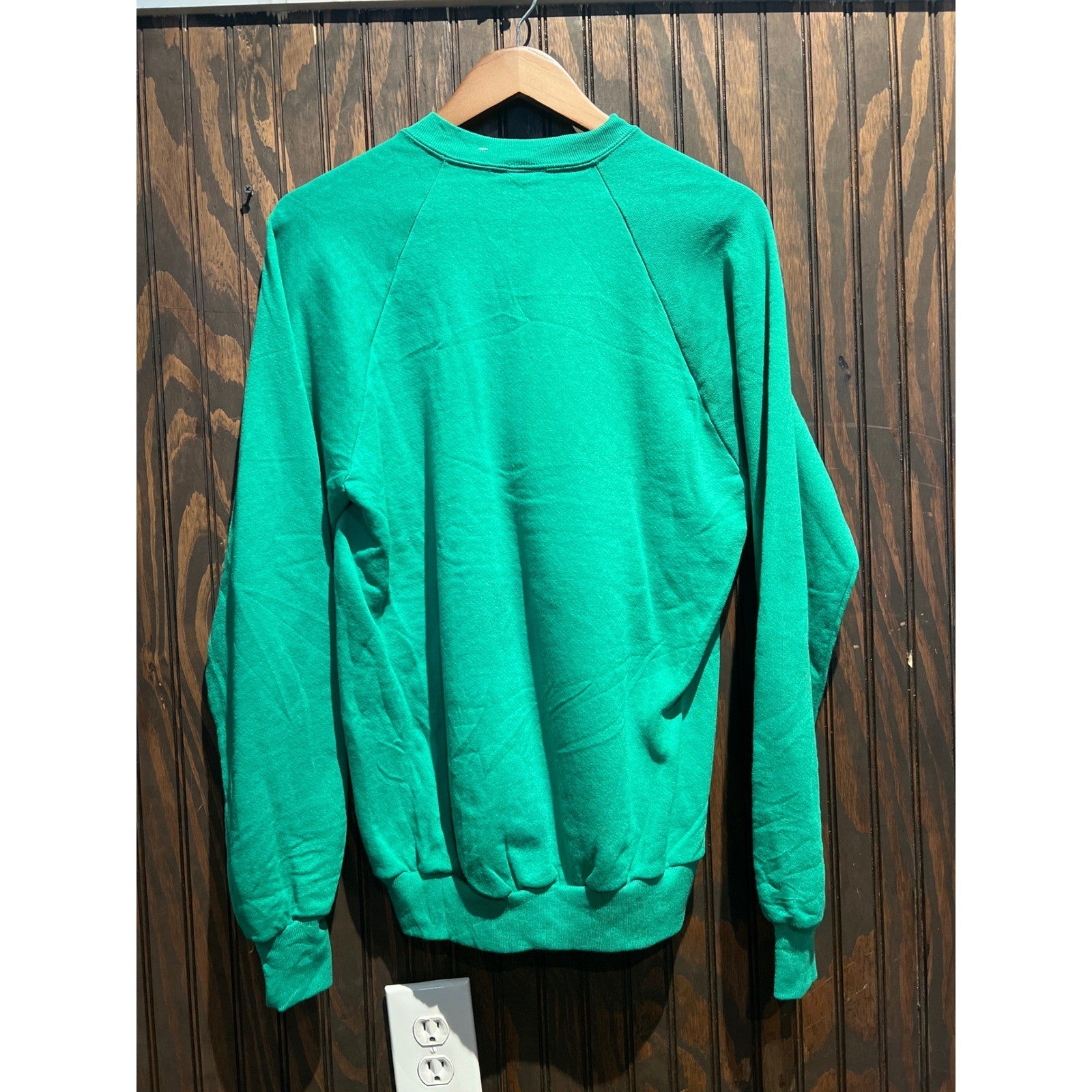 Vintage Eire Ireland Flag Harp Raglan Sweatshirt Green Mens Medium 20x28