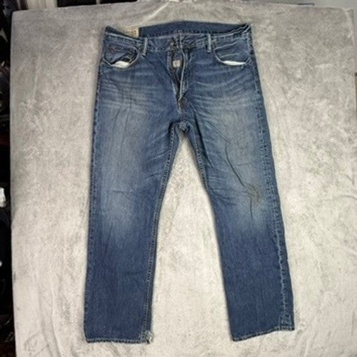 Polo Ralph Lauren Mens Jeans W36 L30 Blue Denim Straight Leg Casual