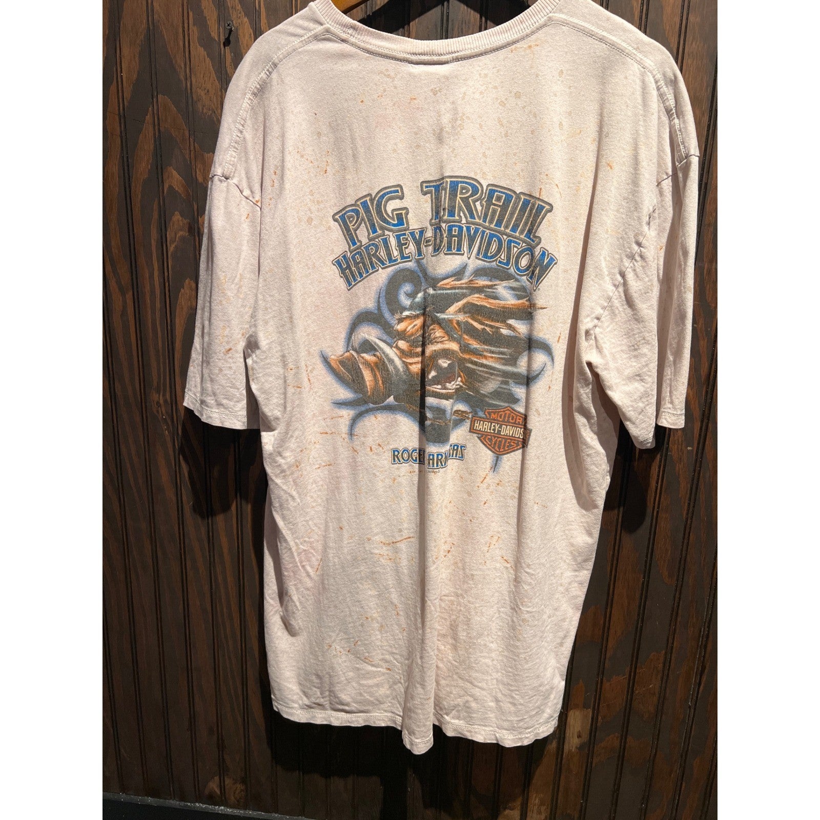 Harley-Davidson 1903 Bar & Shield Graphic T-Shirt Distressed Splatter Mens XXL
