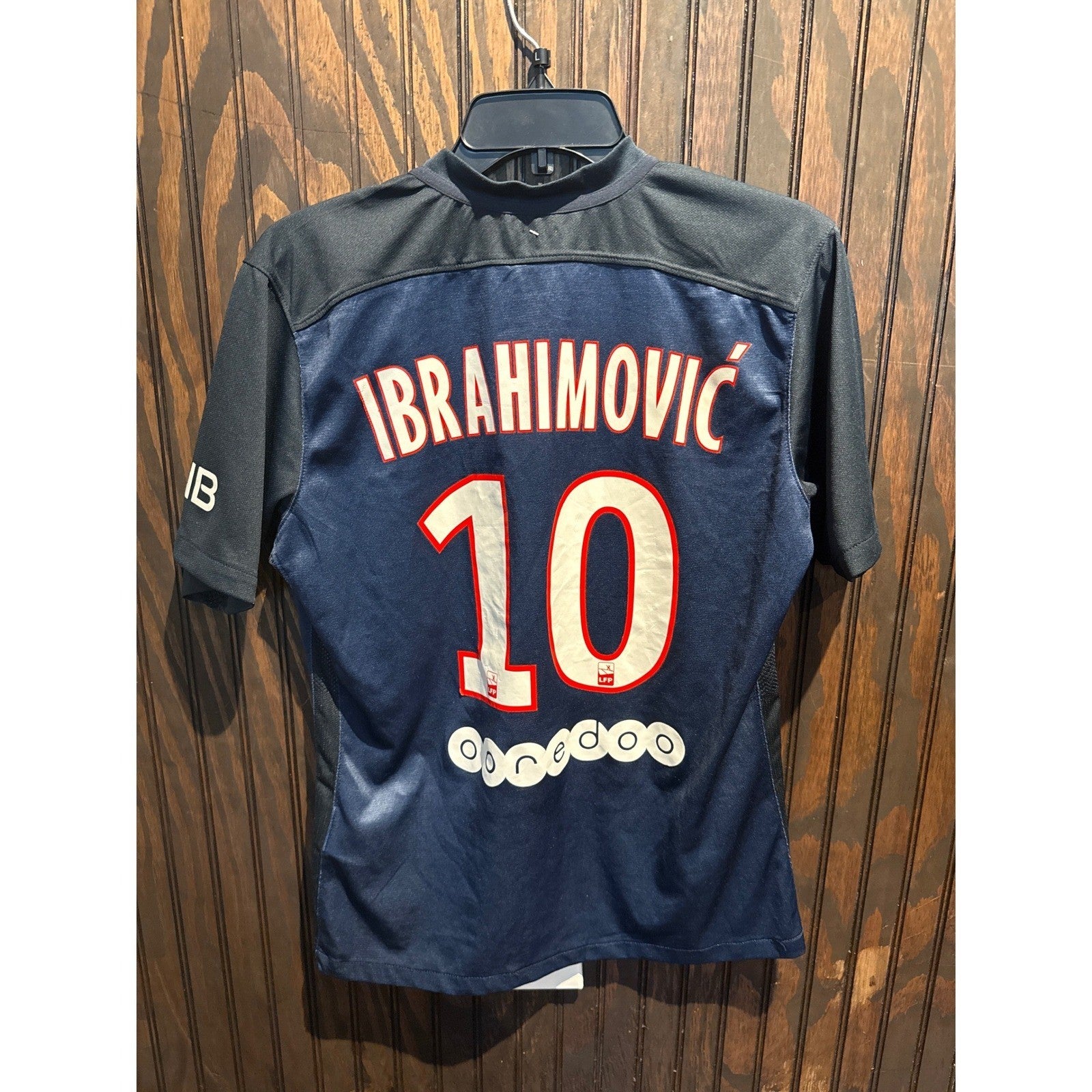 Nike Paris Saint-Germain Ibrahimovic 10 Jersey 2014-15 PSG Home Navy Blue Mens S