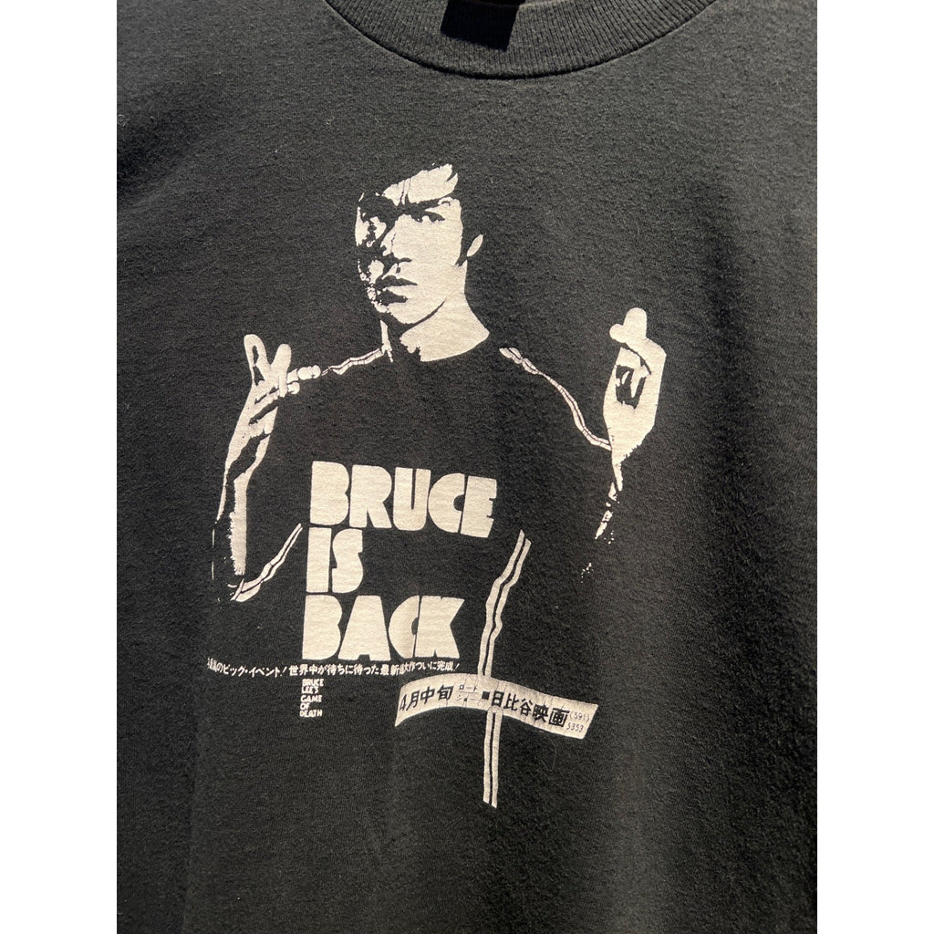 Vintage Fruit of the Loom Bruce Lee Bruce Is Back Long Sleeve Shirt Black XL