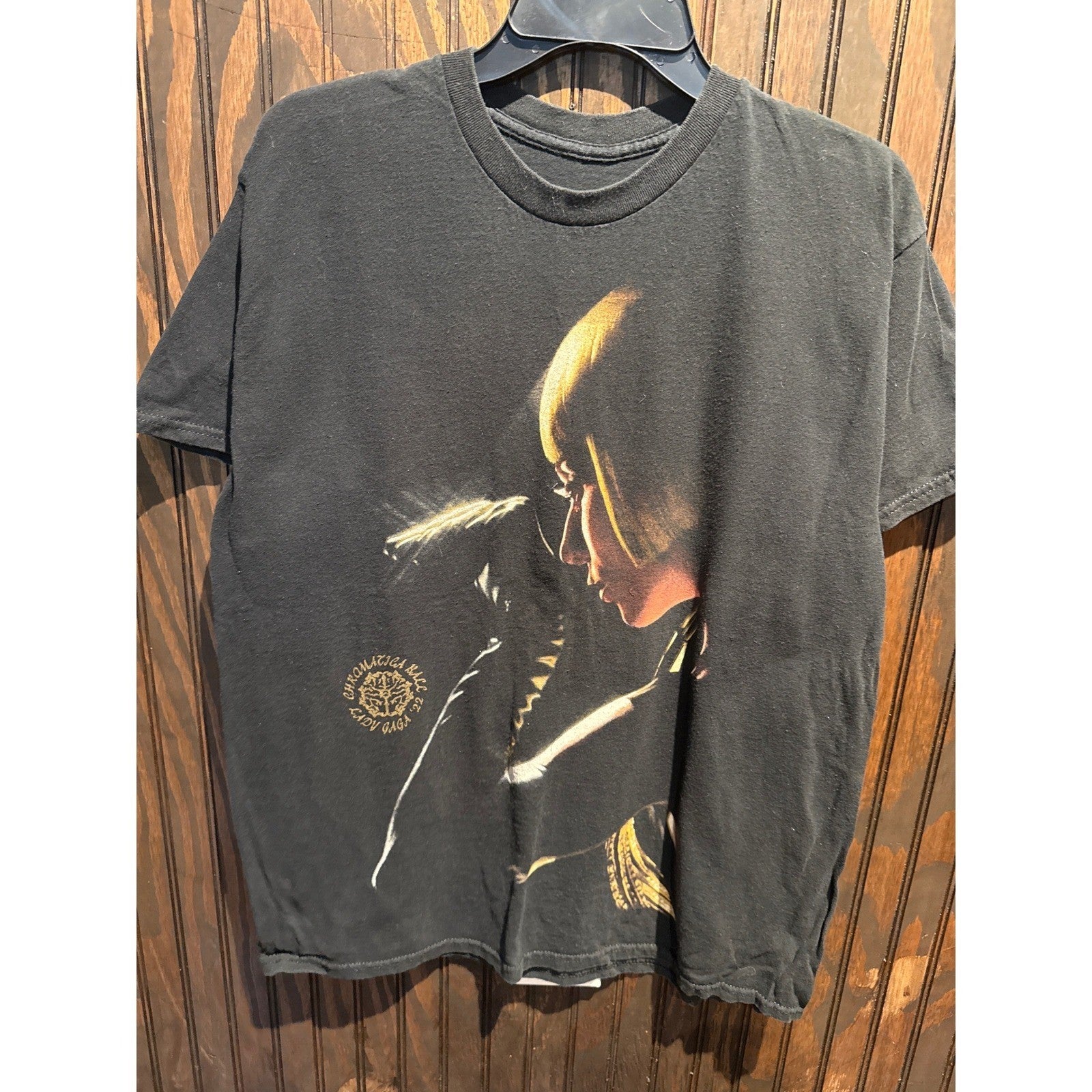 Lady Gaga Chromatica Ball 2022 Tour T-Shirt Black Graphic Concert Tee Mens XL