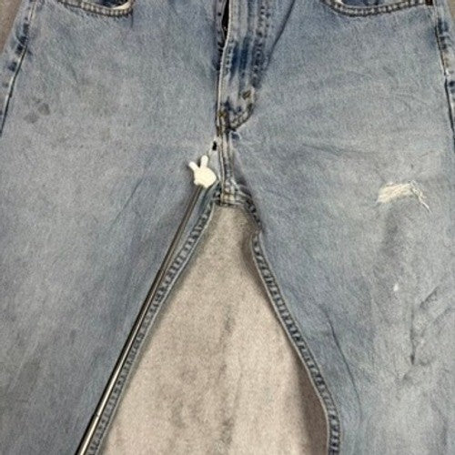Levi's 505 Regular Fit Straight Leg Light Wash Denim Jeans Mens 33x32