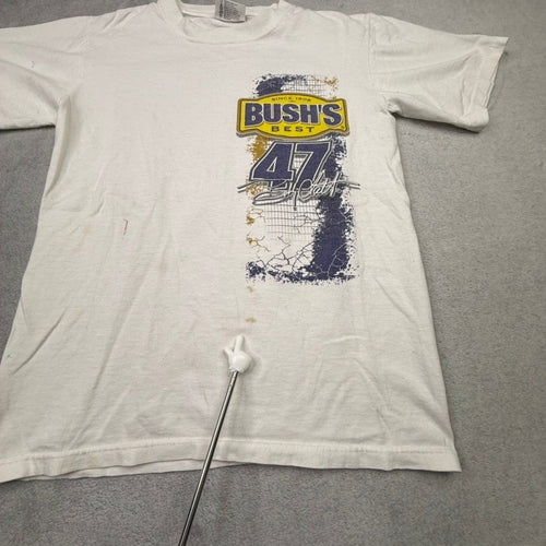 Bush's Best Bill Elliott 47 NASCAR Racing T Shirt White Mens