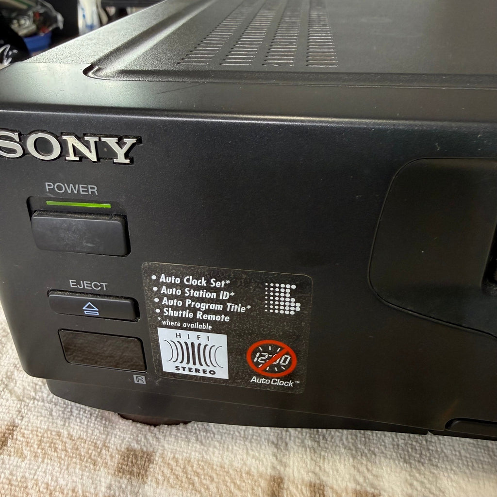 Sony SLV-740HF VHS VCR 4-Head Hi-Fi Stereo Video Cassette Recorder Black