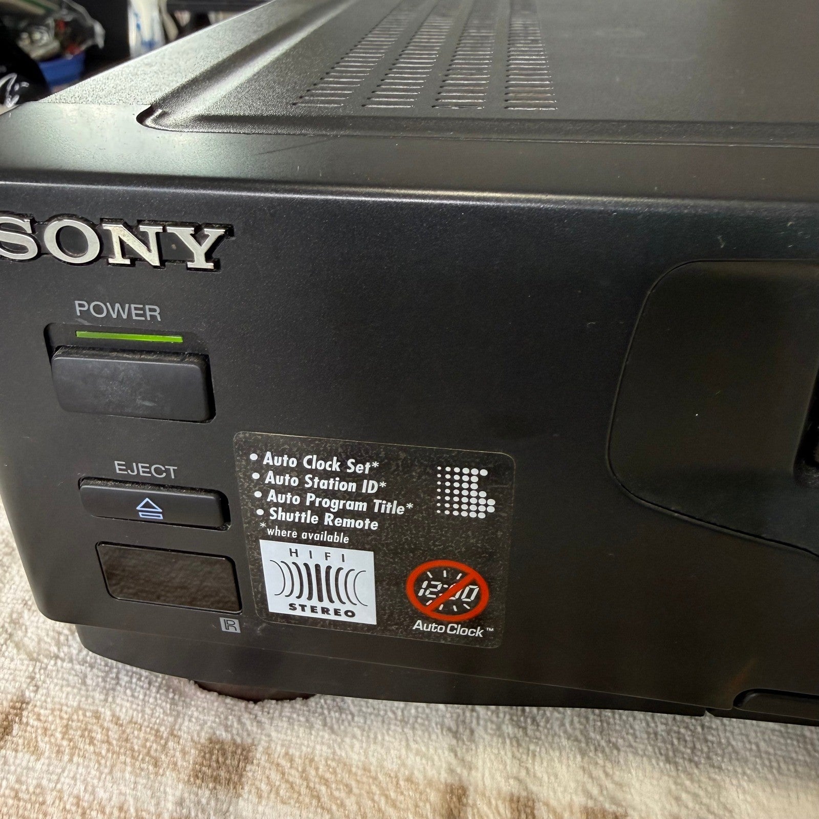 Sony SLV-740HF VHS VCR 4-Head Hi-Fi Stereo Video Cassette Recorder Black