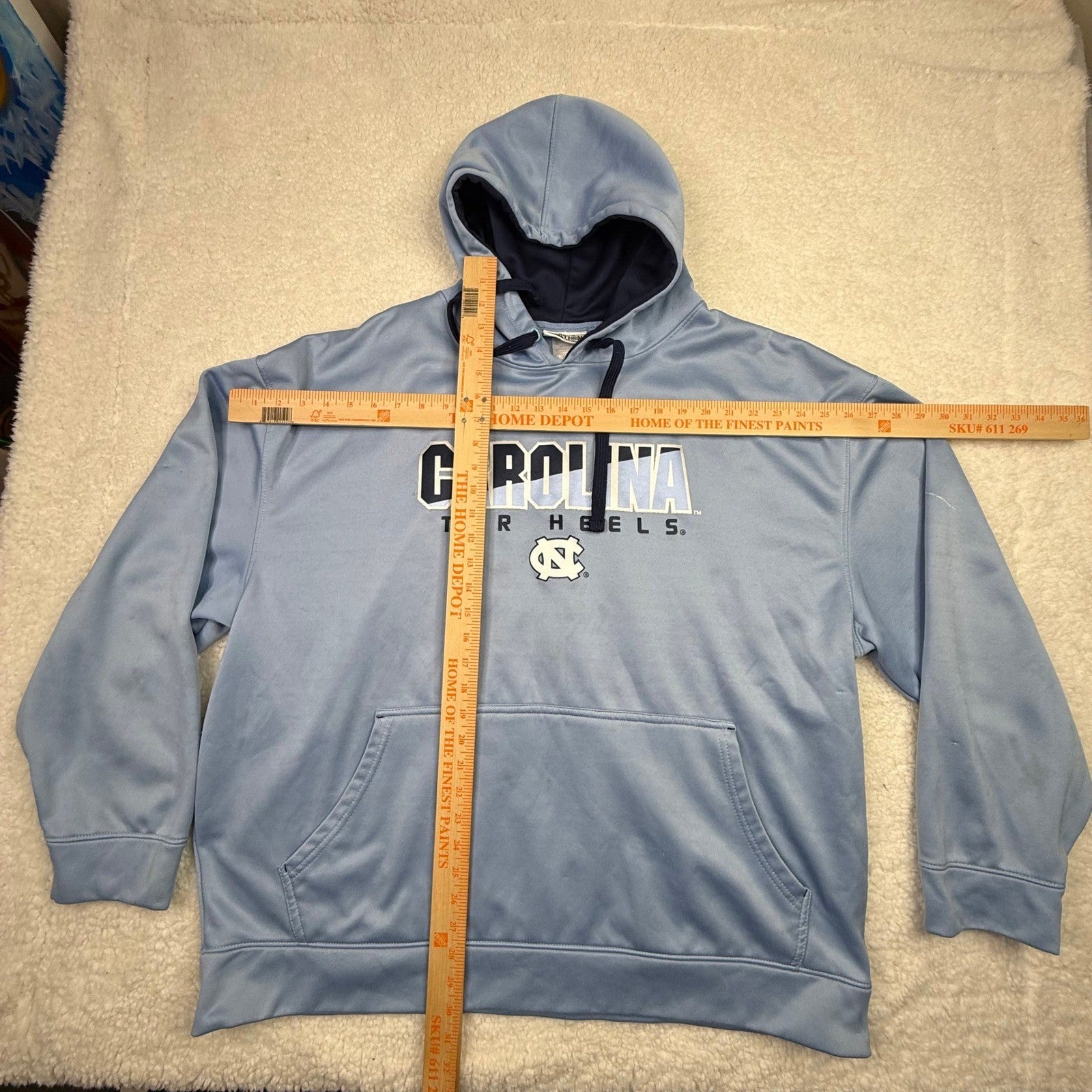 Mens University of North Carolina Tar Heels Hoodie Pullover Athletic Light Blue