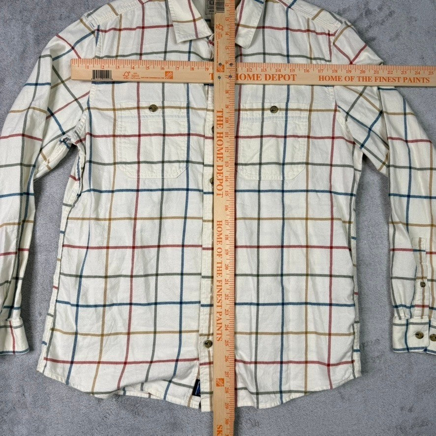 LLBean Plaid Button Down Shirt Long Sleeve Slightly Fitted Cotton Men's