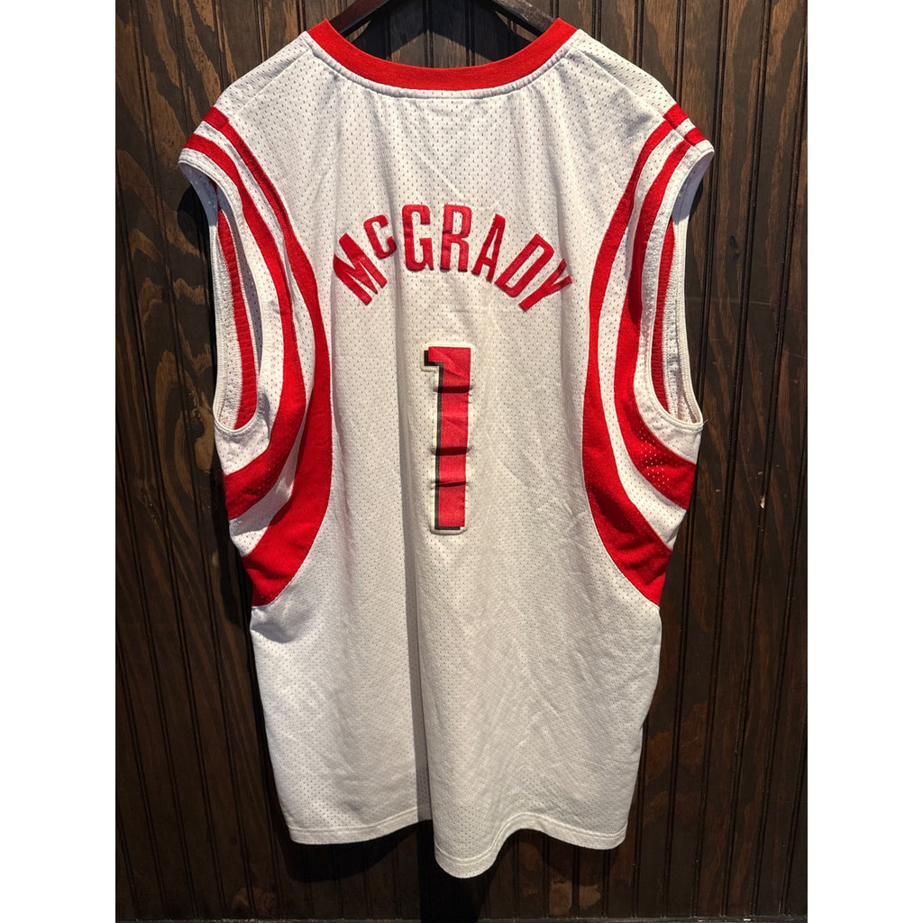 Reebok Houston Rockets Tracy McGrady 1 NBA Jersey White Stitched Mens XL +2
