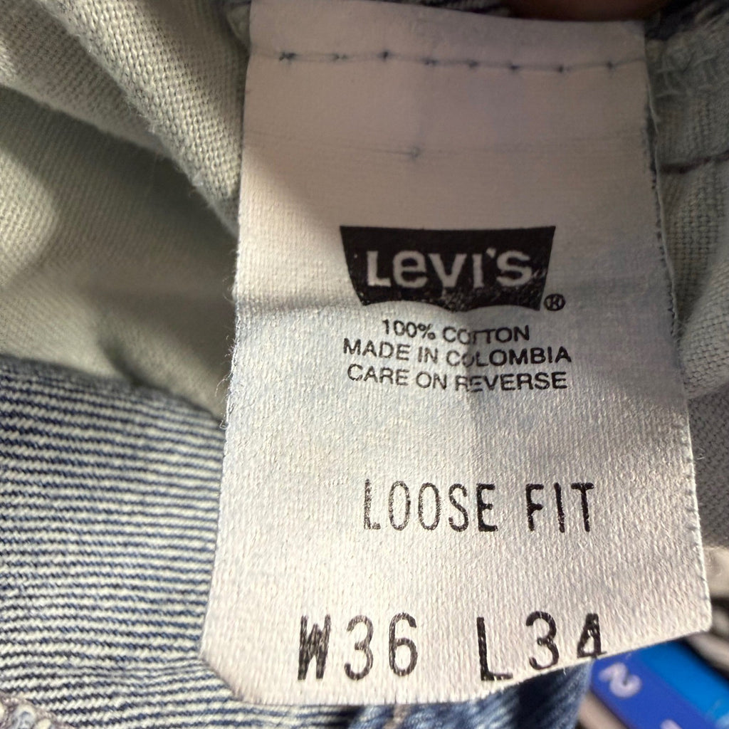 Silver Tab by Levi's Mens Jeans Blue Denim Straight Leg Size 36x32