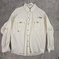 Columbia PFG Bonehead Fishing Shirt Long Sleeve White Men's M/M