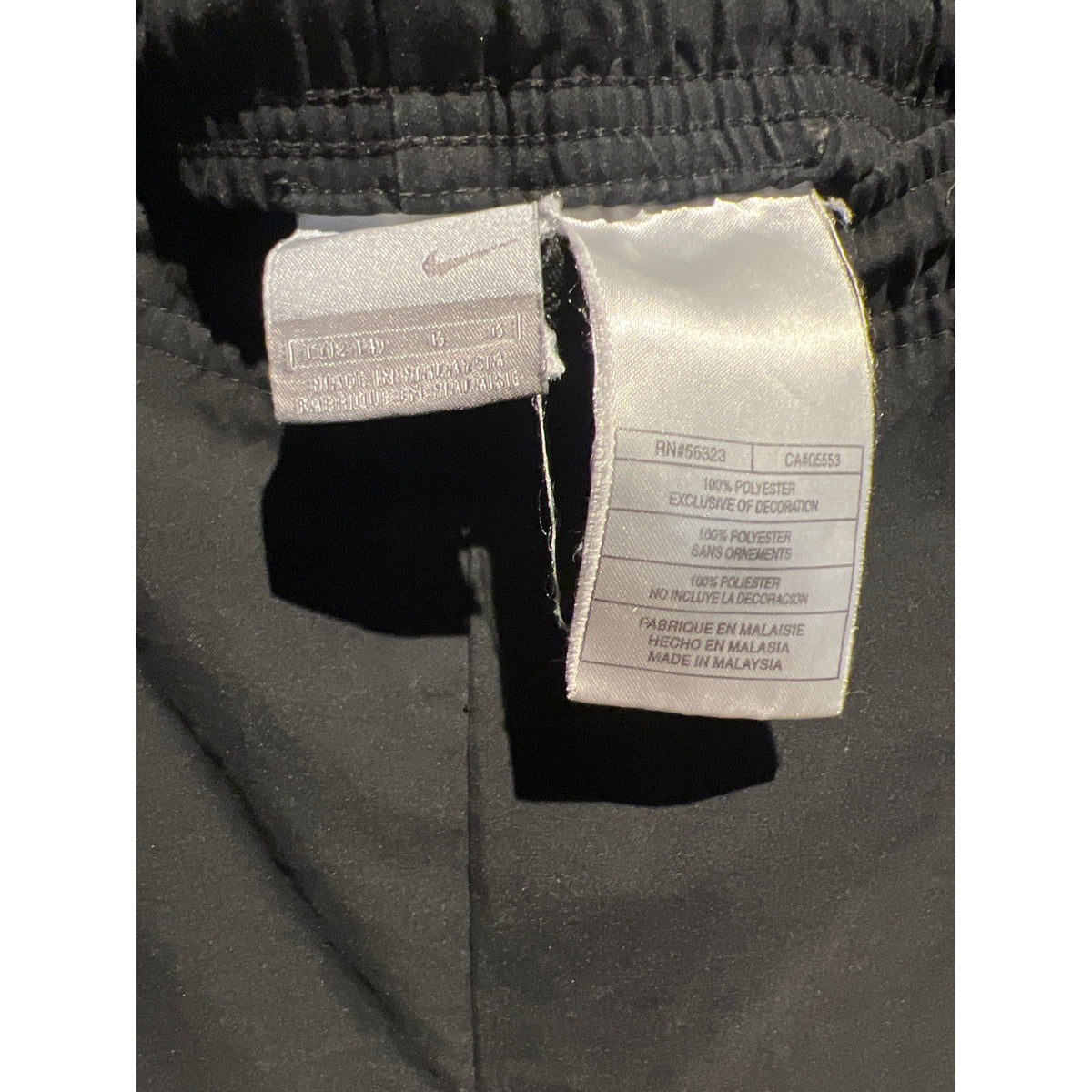 Nike Vintage Windbreaker Track Pants Black White Side Stripe Mens XL RN56323