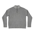 Y2k Calvin Klein Mens Grey Textured Waffle Knit Quarter Zip Sweater Pullover XL