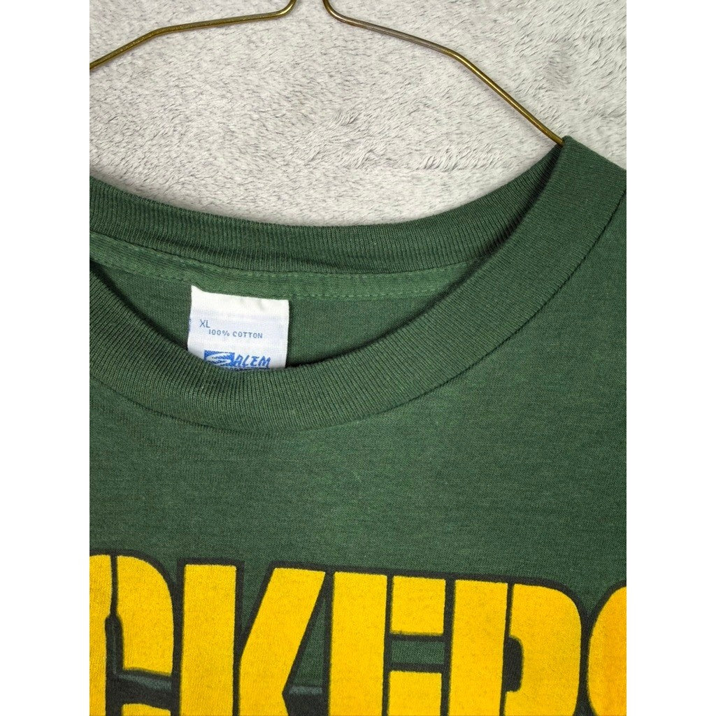 Green Bay Packers Football T Shirt Mens XL Salem Sportswear NFL Graphic Tee