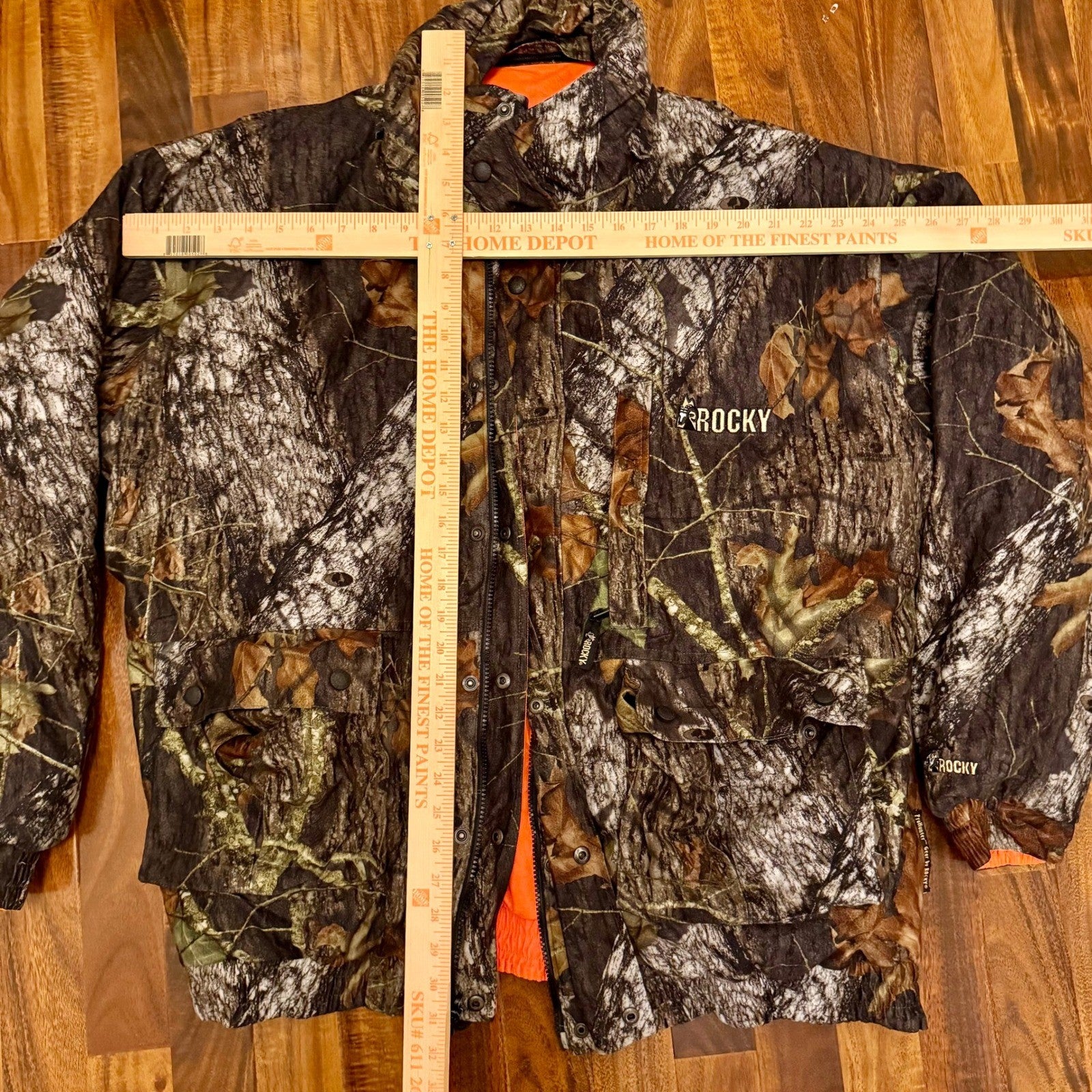 Rocky ProHunter Mens Camo Hunting Jacket Blaze Orange Lining Forest Camouflage