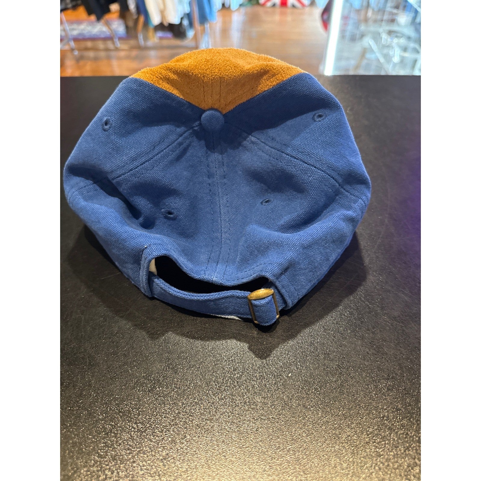 New Era 9TWENTY Atlanta Braves Adjustable Hat Blue Gold Suede MLB Baseball Cap