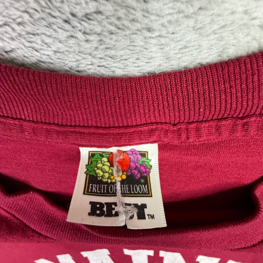 Fruit of the Loom MAINE Red Graphic T Shirt Mens XL Cotton Polyester Blend