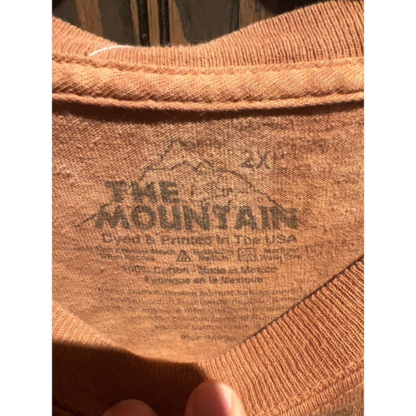 The Mountain Wolf Graphic T-Shirt Orange Acid Wash Tie Dye Mens XL NWT