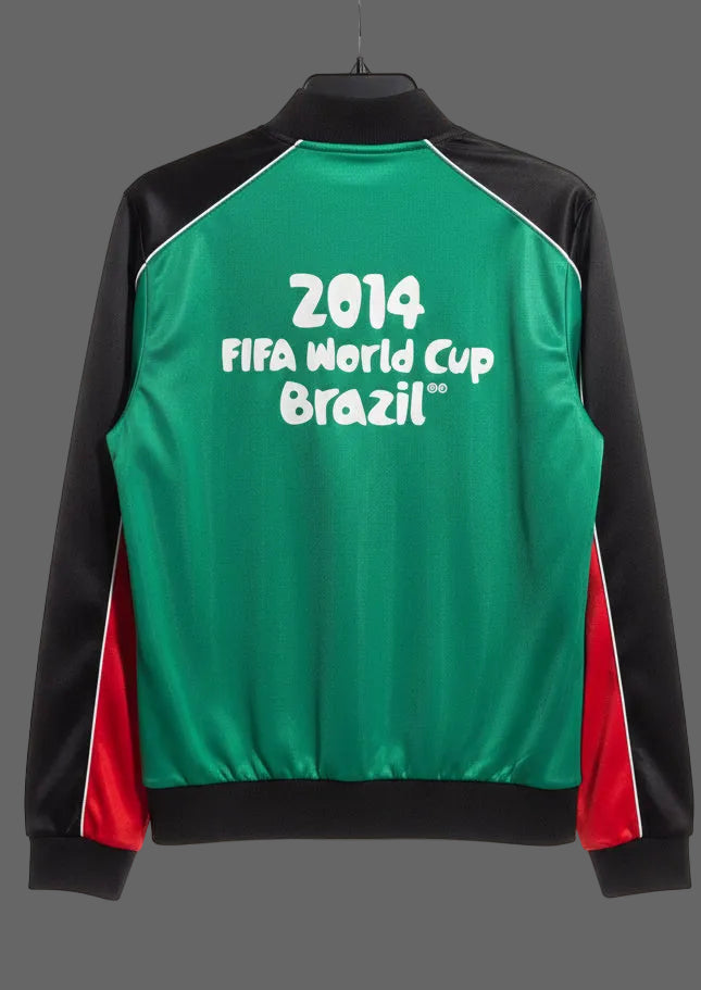 FIFA World Cup 2014 Mexico National Team Track Jacket Mens Green Black Red Zip