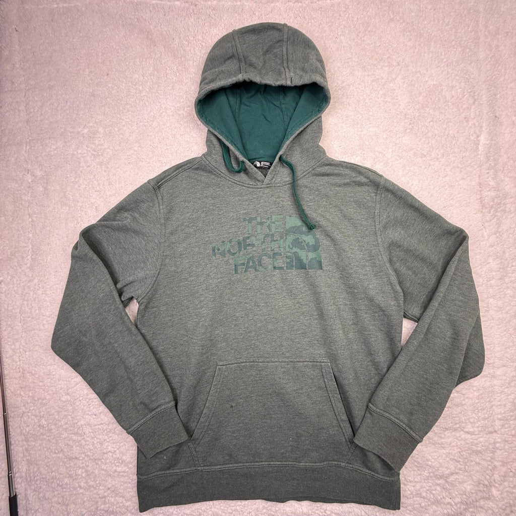The North Face Green Logo Hoodie Men's Large Pullover Casual Comfort