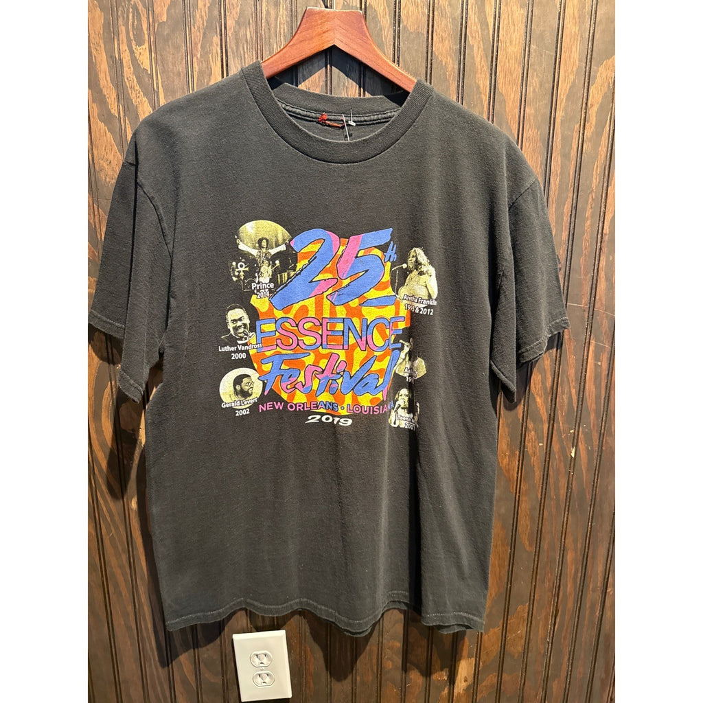 2019 Essence Festival 25th Anniversary New Orleans Prince Aretha Black T-Shirt