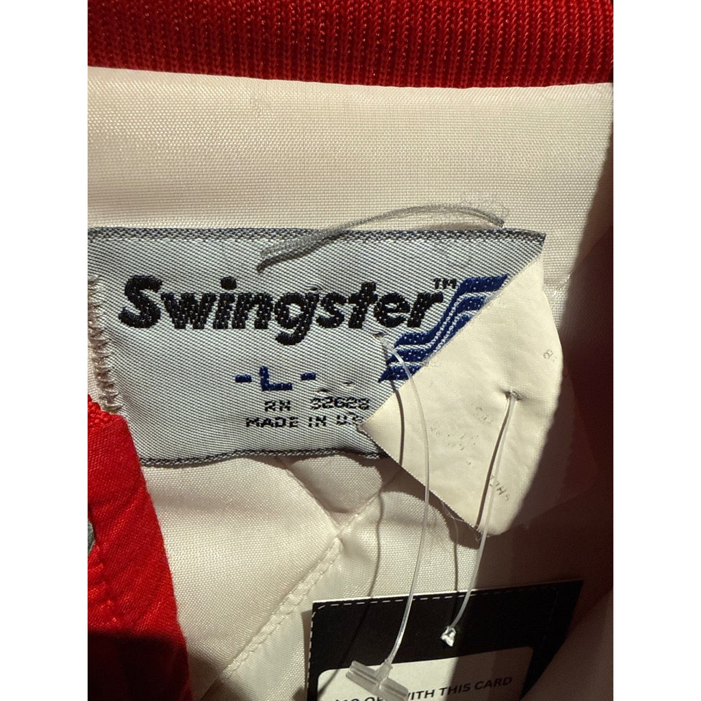 Vintage Swingster Georgia Bulldogs Varsity Bomber Jacket Red Mens Large 90s UGA