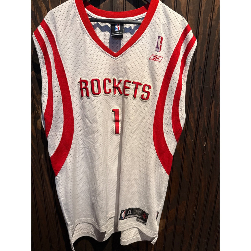 Reebok Houston Rockets Tracy McGrady 1 NBA Jersey White Stitched Mens XL +2