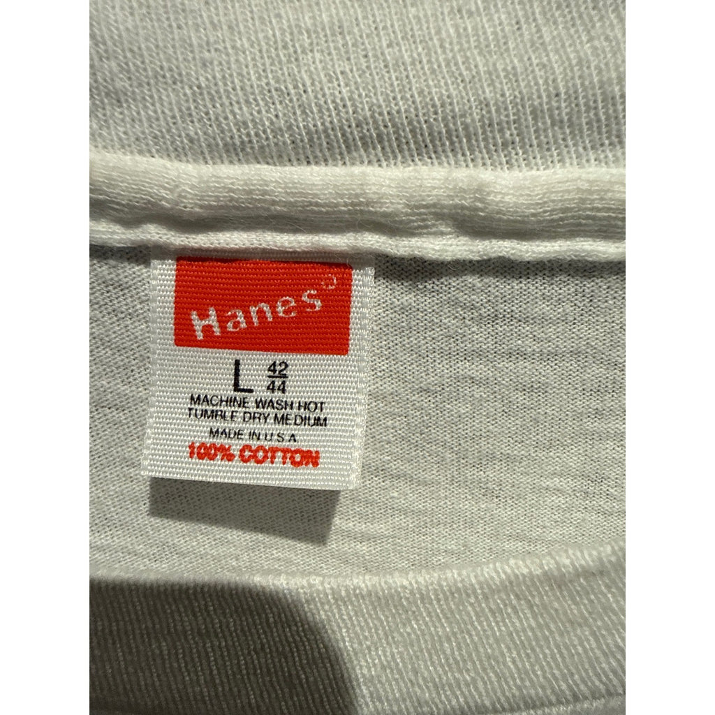 Vintage Hard Rock Cafe Kuwait City T-Shirt Hanes Beefy-T White Large 90s Single