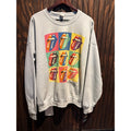 Vintage 1989 Rolling Stones Steel Wheels Tour Sweatshirt Gray Pop Art Tongue L
