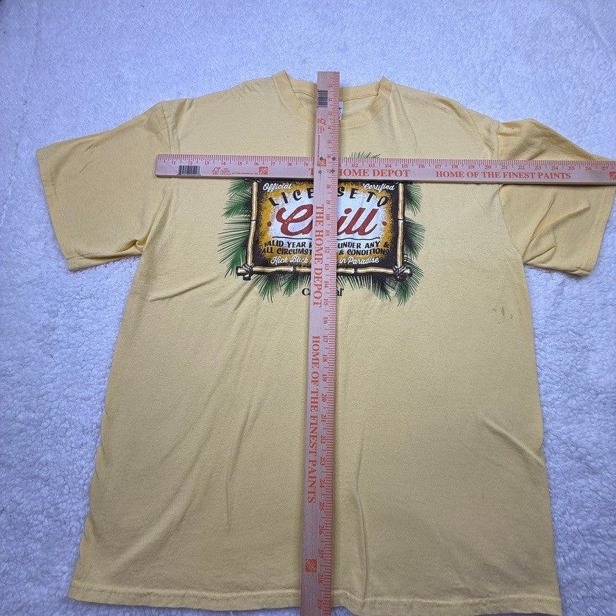 Carnival Official Certified License to Chill Yellow T Shirt Mens XL Graphic Tee