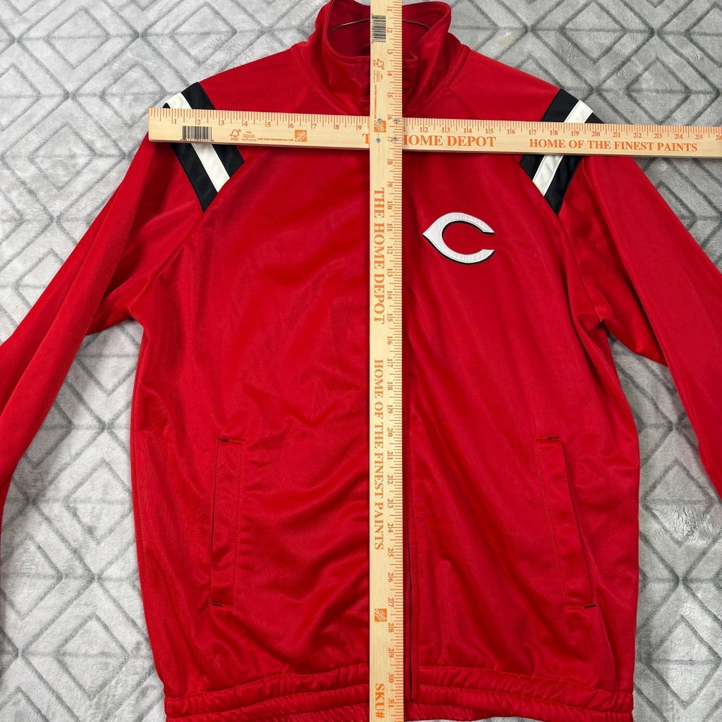 Cincinnati Reds MLB Genuine Merchandise Track Jacket Red Full Zip Men's L Vintag