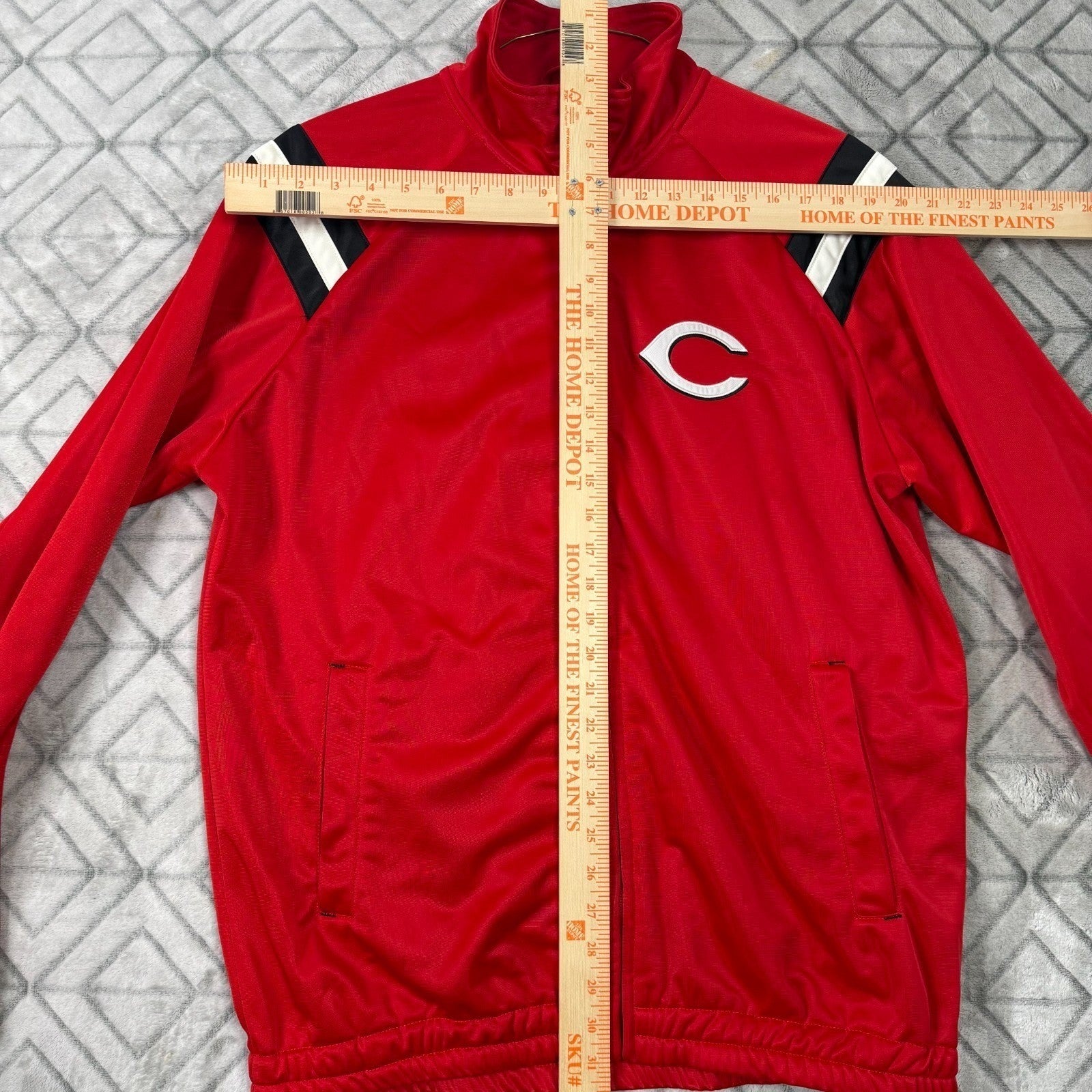 Cincinnati Reds MLB Genuine Merchandise Track Jacket Red Full Zip Men's L Vintag