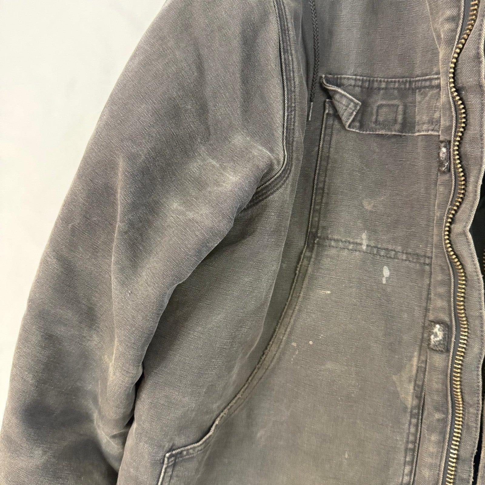 Carhartt Arctic Canvas Jacket Union Workwear C26 MOS Detachable Hood XL