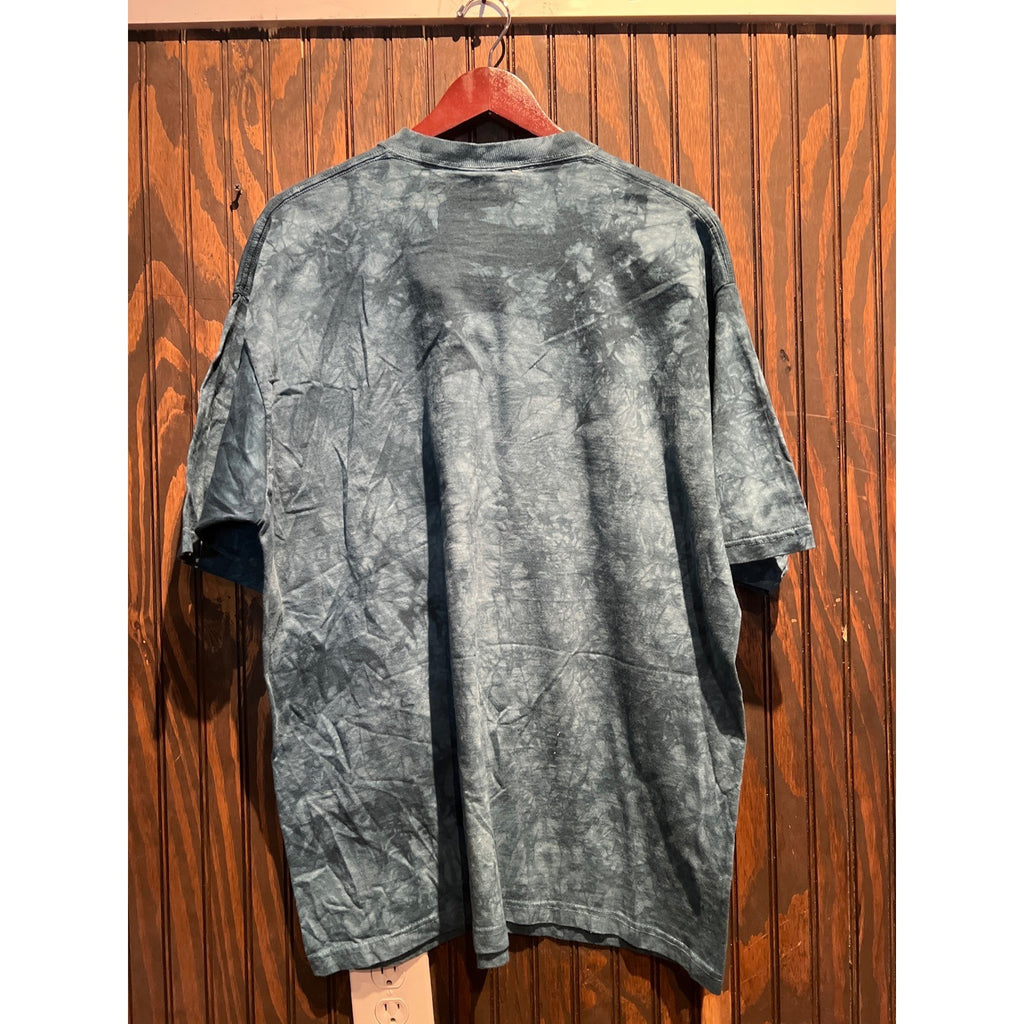 Vintage Star Wars Yoda Graphic Tee Fruit of the Loom Blue Tie Dye XL