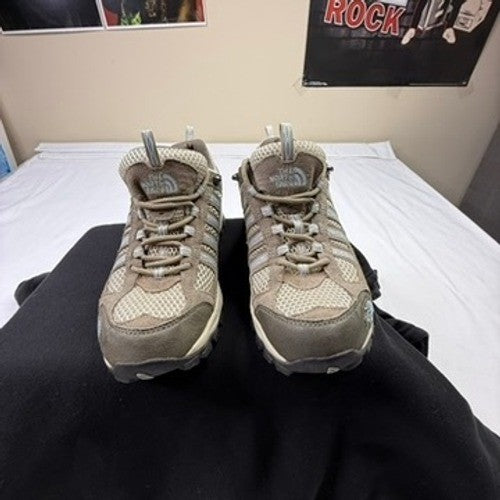 The North Face Women's Hiking Shoes Tan Beige Lace Up Athletic Size 8.5