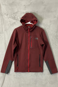 The North Face Hooded Soft Shell Jacket Red Full Zip | Men's Outdoor Size M