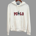 Polo Ralph Lauren Men White Terry Cloth Big Pony Spellout Hoodie Size M