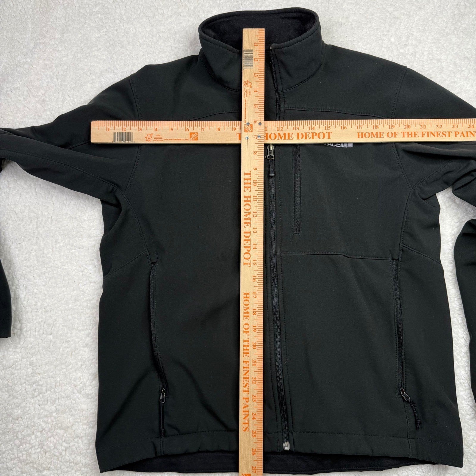 The North Face Mens Medium Black Full Zip Soft Shell Jacket TNF