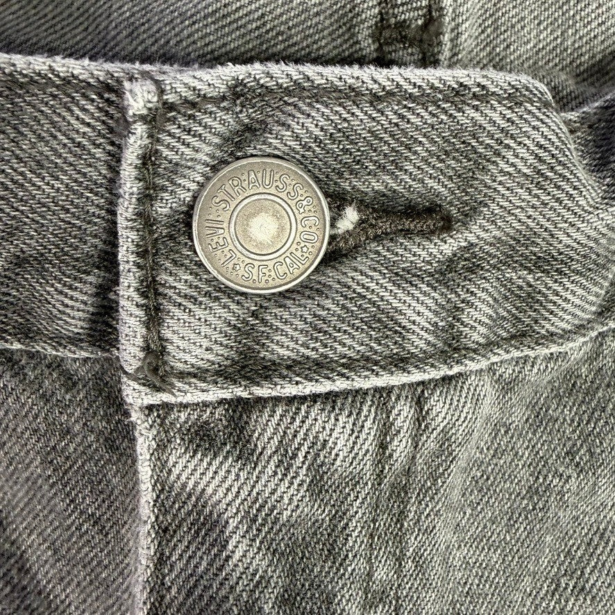 Levi Strauss Co 550 38x30 Relaxed Fit Gray Denim Jeans Mens