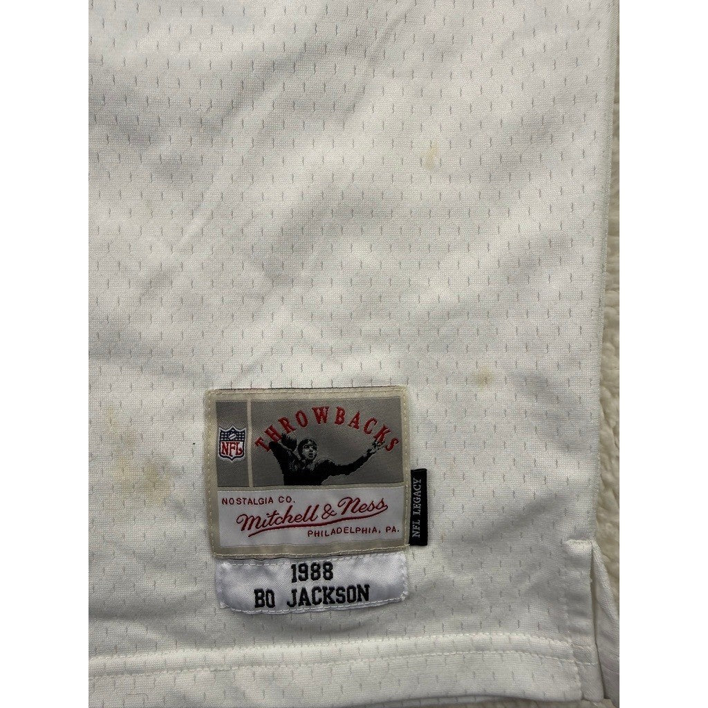 Mitchell Ness Bo Jackson 34 Raiders Throwback Jersey Men White Black