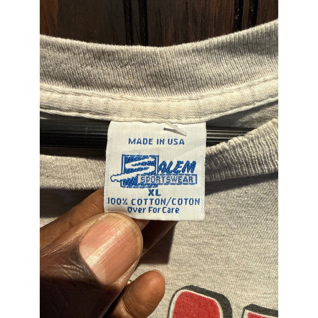 Vintage 1992 World Series T-Shirt Atlanta Braves vs Toronto Blue Jays Gray XL