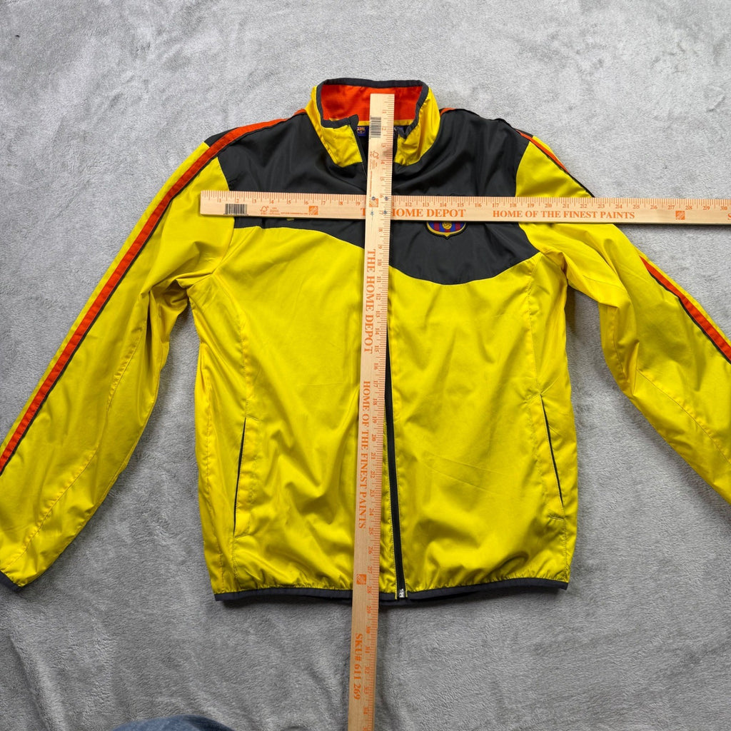 FC Barcelona Track Jacket Yellow Black Soccer Football Mens Size M