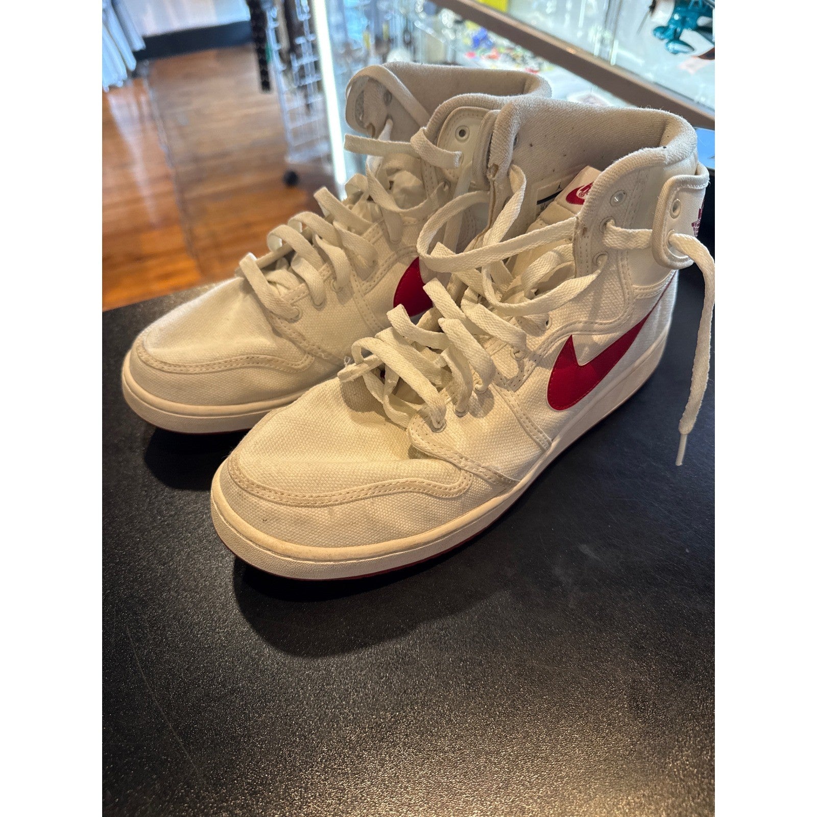 Nike Air Jordan 1 AJKO White Rush Orange Canvas High Top DO5047-108 Mens Sneaker