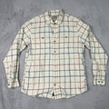 LLBean Plaid Button Down Shirt Long Sleeve Slightly Fitted Cotton Men's