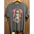 WWE Bret Hart The Hitman Graphic Tee Faded Black Pink Wrestling T-Shirt Mens L