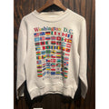 Vintage Washington DC World Class City Flags Sweatshirt White Crewneck 90s