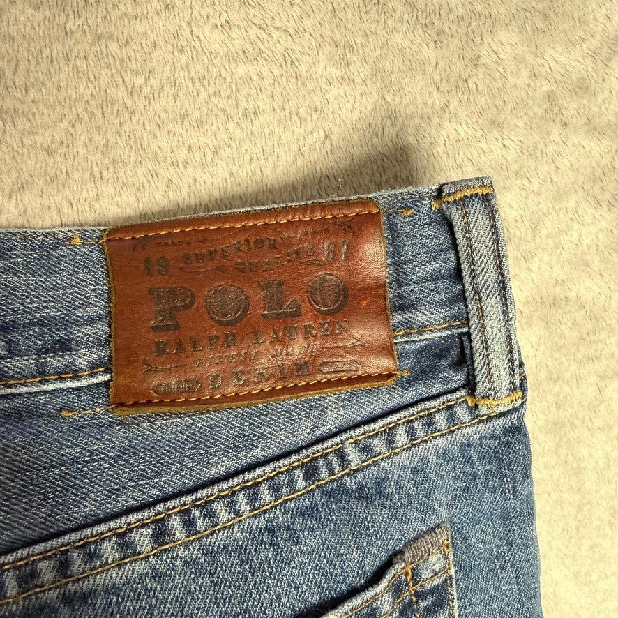 Polo Ralph Lauren Mens Jeans W36 L30 Blue Denim Straight Leg Casual