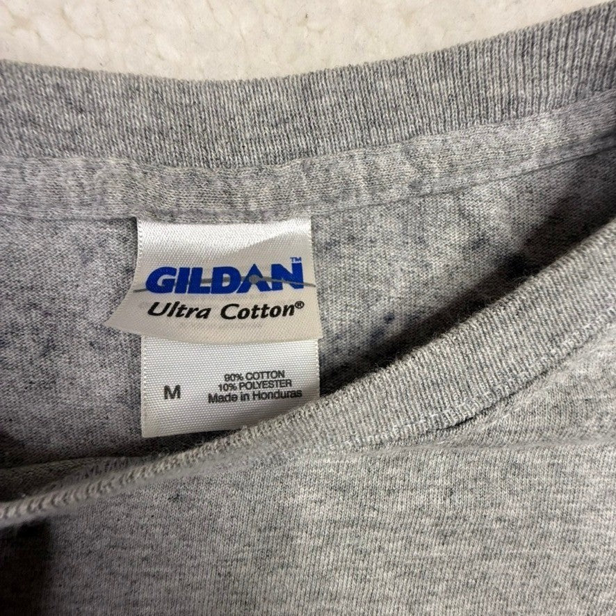 2010 Allstate Sugar Bowl Football T Shirt Gildan Ultra Cotton Gray Medium Signed
